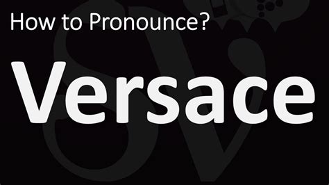 versace italian pronunciation|Versace pronunciation: How to pronounce Versace in Italian, .